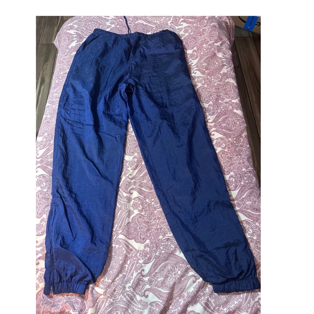 Pierre Cardin Vintage Navy Blue Trilobal Nylon Track Pants Mens Medium Joggers
